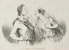 Que de soins m'a couté cette tête charmante!...(Phédre), 1848. Creator: Honore Daumier