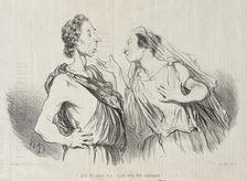 Que de soins m'a couté cette tête charmante!...(Phédre), 1848. Creator: Honore Daumier