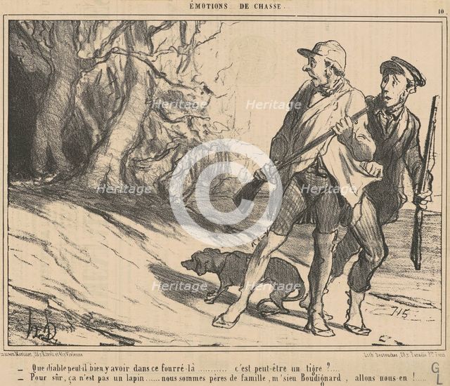 Que diable peut-il bien y avoir dans ce fourré-la? ..., 19th century. Creator: Honore Daumier.