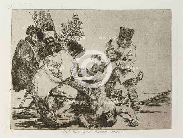 Qué hai que hacer mas?; Los Desastres de la Guerra, Madrid 1863. Creator: Francisco Goya.