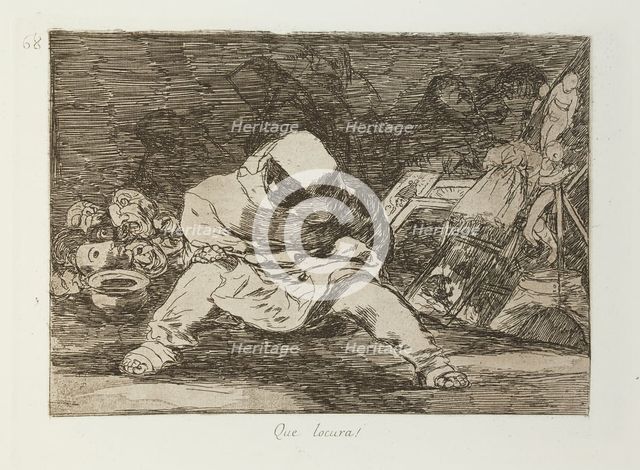 Que locura!; Los Desastres de la Guerra, Madrid 1863. Creator: Francisco Goya.