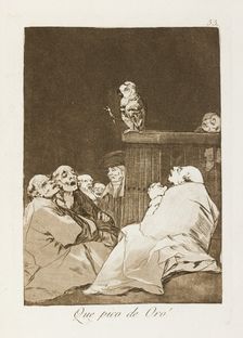 Que pico de oro!; Los Caprichos, pl.53, 1799. Creator: Francisco Goya