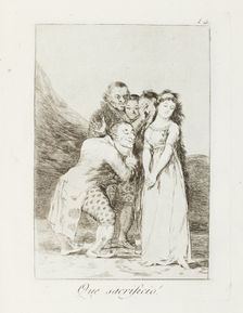 Que sacrificio!; Los Caprichos, pl.14, 1799. Creator: Francisco Goya