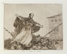 Que se rompe la cuerda.; Los Desastres de la Guerra, Madrid 1863. Creator: Francisco Goya