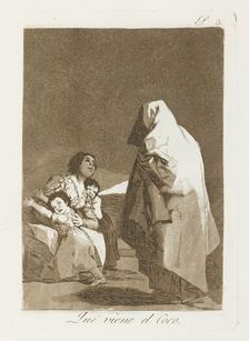 Que viene el coco.; Los Caprichos, pl.3, 1799. Creator: Francisco Goya