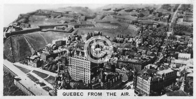 Quebec from the air, Canada, c1920s. Artist: Unknown