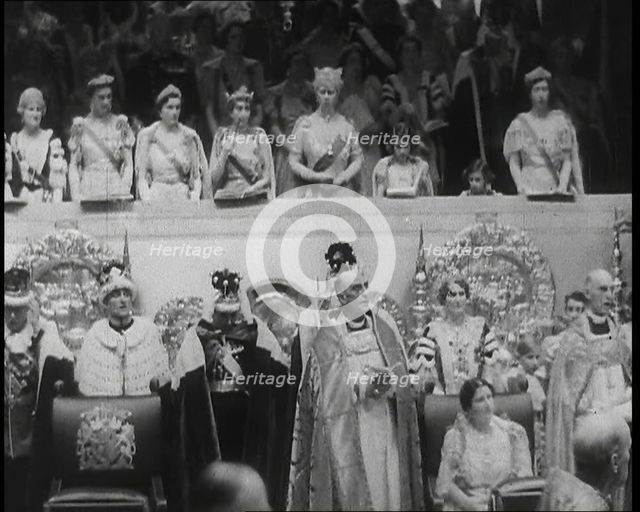...Queen Consort Mary of Teck, the Princess Royal...,1937. Creator: British Pathe Ltd.