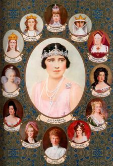 Queen consorts crowned in Westminster Abbey, 1937. Creator: Unknown
