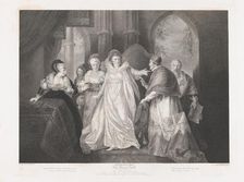 Queen Catherine, Cardinal Wolsey and Cardinal Campeius (Sha..., first published 1796; reissued 1852. Creator: Robert Thew