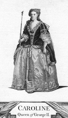 Queen Caroline, Queen Consort of George II.Artist: Caroline of Ansbach