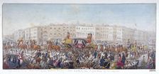 Queen Caroline travelling to St Paul's Cathedral, London, 20th November 1820 (1821). Artist: RWU