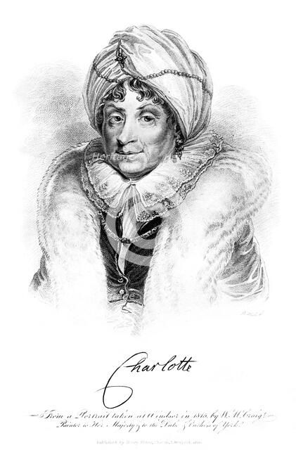 Queen Charlotte, 1820. Artist: R Hicks