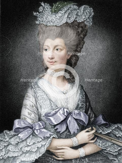 Queen Charlotte, queen consort of George III, (19th century). Artist: Read.