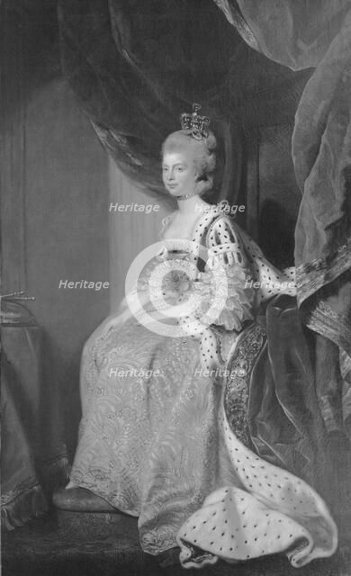 Queen Charlotte Sophia of Mecklenburg-Strelitz. Wife of George III, 1738-1792. Creator: Sir Joshua Reynolds.