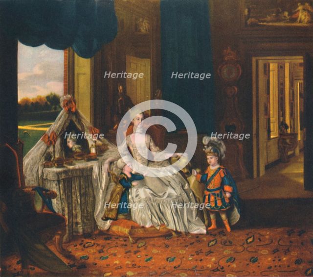 'Queen Charlotte with her Two Eldest Sons', c1765, (1948). Creator: Johan Zoffany.