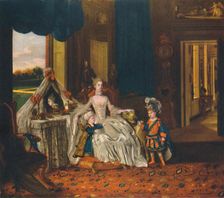 Queen Charlotte with her Two Eldest Sons c1765, (1948). Creator: Johan Zoffany