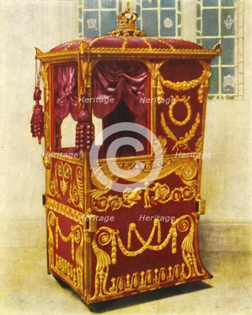 'Queen Charlotte's Sedan Chair', 1938. Creator: Unknown.