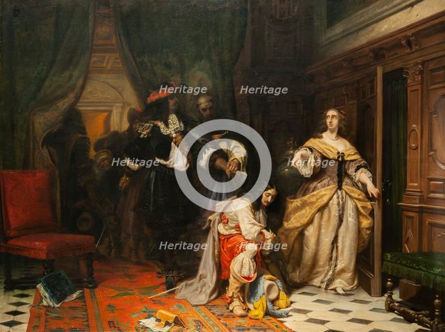 Queen Christina of Sweden and Monaldeschi, 1853. Creator: Höckert, Johan Fredrik (1826-1866).