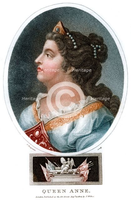 Queen Anne (1665-1714), 1804.Artist: J Chapman