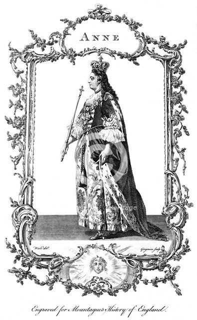 Queen Anne (1665-1714).Artist: Charles Grignion