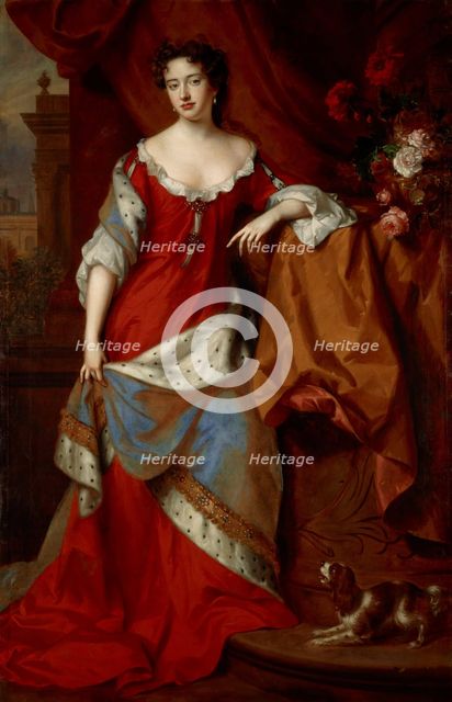 Queen Anne (1665-1714) when Princess of Denmark, c1685. Creator: Van der Vaart, Jan (1647-1721).