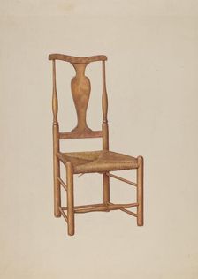 Queen Anne Chair, c. 1942. Creator: Ralph Morton