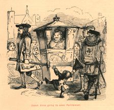 Queen Anne going to open Parliament 1897. Creator: John Leech