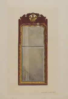 Queen Anne Mirror, c. 1939. Creator: Leslie Macklem