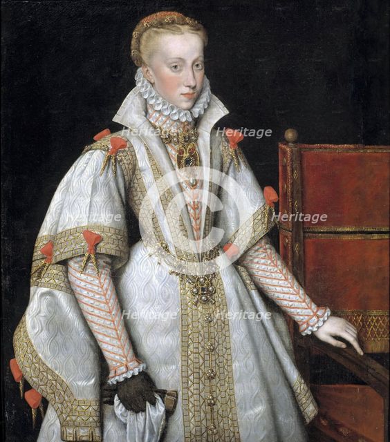 Queen Anne of Austria, fourth Wife of Philip II, c1616. Creator: Bartolomé González.