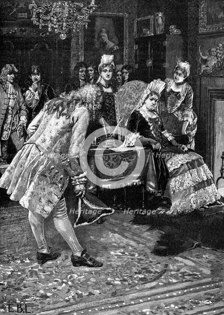 Queen Anne receiving the Duke of Marlborough, 19th century. Artist: Unknown