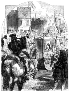 Queen Anne's (1665-1714) final journey to Parliament House, c1714