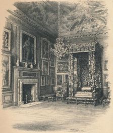 Queen Anne's Bedchamber, Hampton Court Palace 1902. Artist: Thomas Robert Way