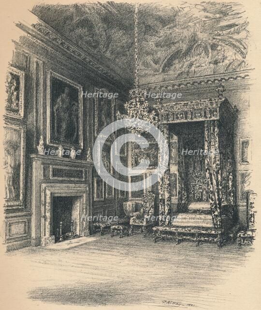 'Queen Anne's Bedchamber, Hampton Court Palace', 1902. Artist: Thomas Robert Way.