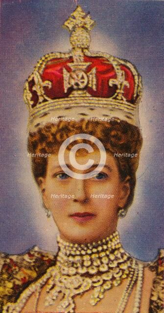 Queen Alexandra, consort of King Edward VII, at her coronation, 1902 (1935). Artist: Unknown.