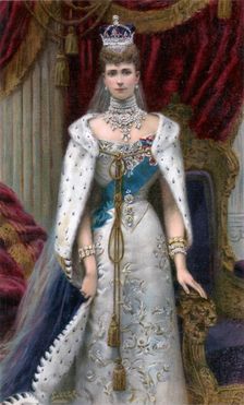 Queen Alexandra in full coronation robes, 1902