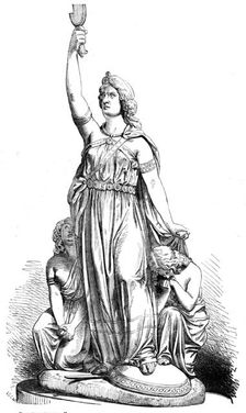 "Queen Boadicea" - J. Thomas, sculptor - from the Exhibition of the Royal Academy, 1856. Creator: J. R. C.