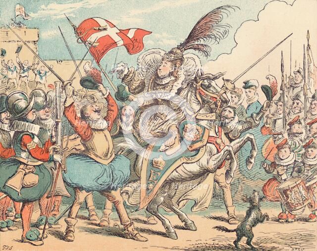 'Queen Bess at Tilbury Fort', c1884. Artist: Thomas Strong Seccombe.