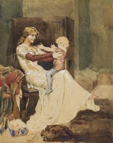 Queen Blanka. Study, 1876. Creator: Albert Edelfelt