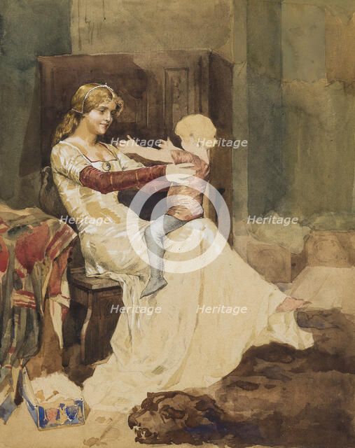 Queen Blanka. Study, 1876. Creator: Albert Edelfelt.