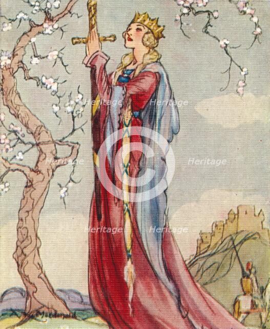 Queen Guinevere consort of King Arthur, 1937. Artist: Alexander K MacDonald