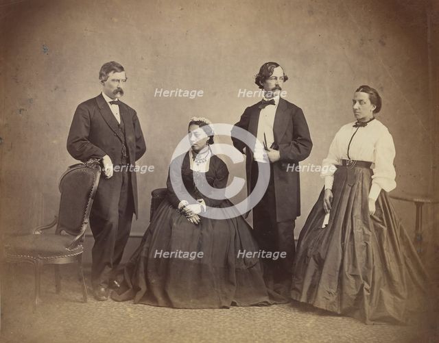 Queen Emma of Hawaii and Her Entourage, 1865. Creator: Alexander Gardner.