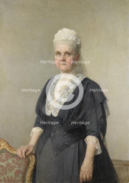 Queen Emma, princess of Waldeck-Pyrmont, widow of King Willem III, 1918.  Creator: Jan Veth.