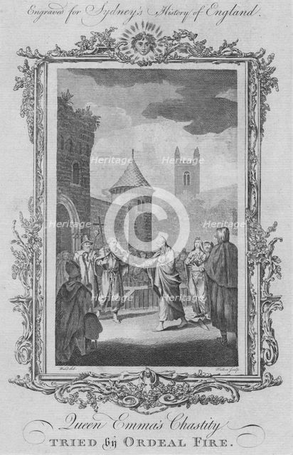 'Queen Emma's Chastity tried by ordeal fire', 1773. Creator: William Walker.
