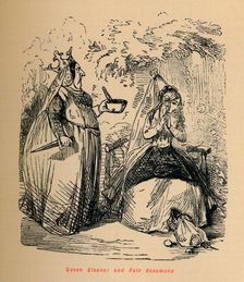 Queen Eleanor and Fair Rosamond c1860, (c1860). Artist: John Leech