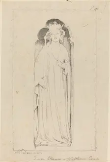 Queen Eleanor, from Waltham Cross, published 1829. Creator: Maria Denman