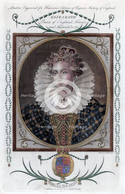 Queen Elizabeth of England, (1784).Artist: Woodman & Mutlow
