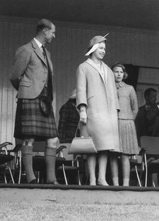 Queen Elizabeth attendeds the Braemar Games, Scotland, September 1961. Creator: Unknown