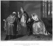 Queen Elizabeth and the Duke of York (King Richard III) (19th century).Artist: H Robinson