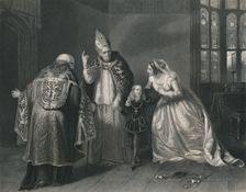 Queen Elizabeth and the Duke of York. (King Richard III) c1870. Artist: H Robinson