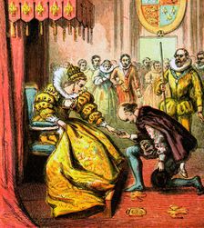 Queen Elizabeth And Shakespeare 16th century, (c1850)